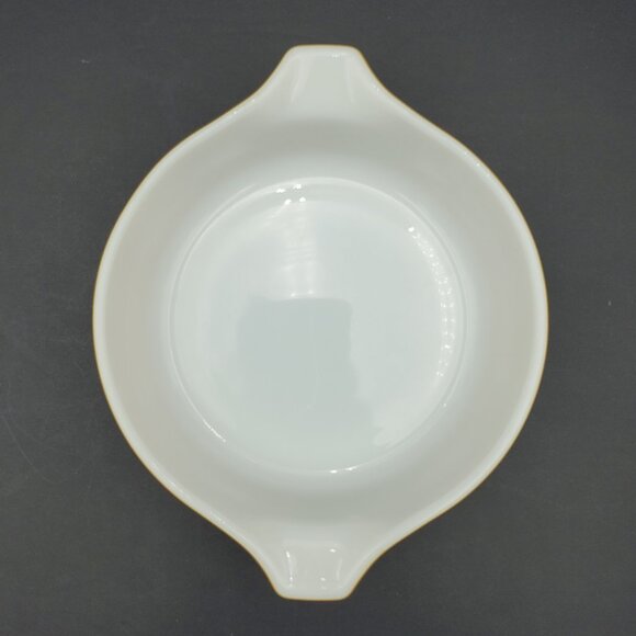 Pyrex Butterfly Gold 1 Pint Casserole Baking Dish White on Gold 471 1 Pt Baker - Picture 6 of 9